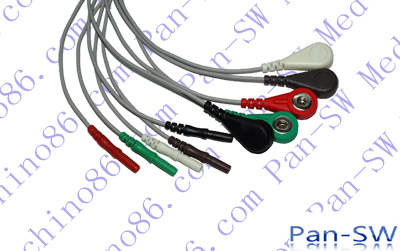 DIN 5 leads ECG cables